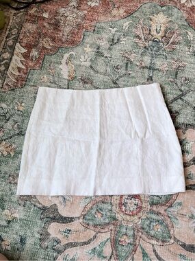 Reformation White Linen Mini Skirt - Like New Size 8